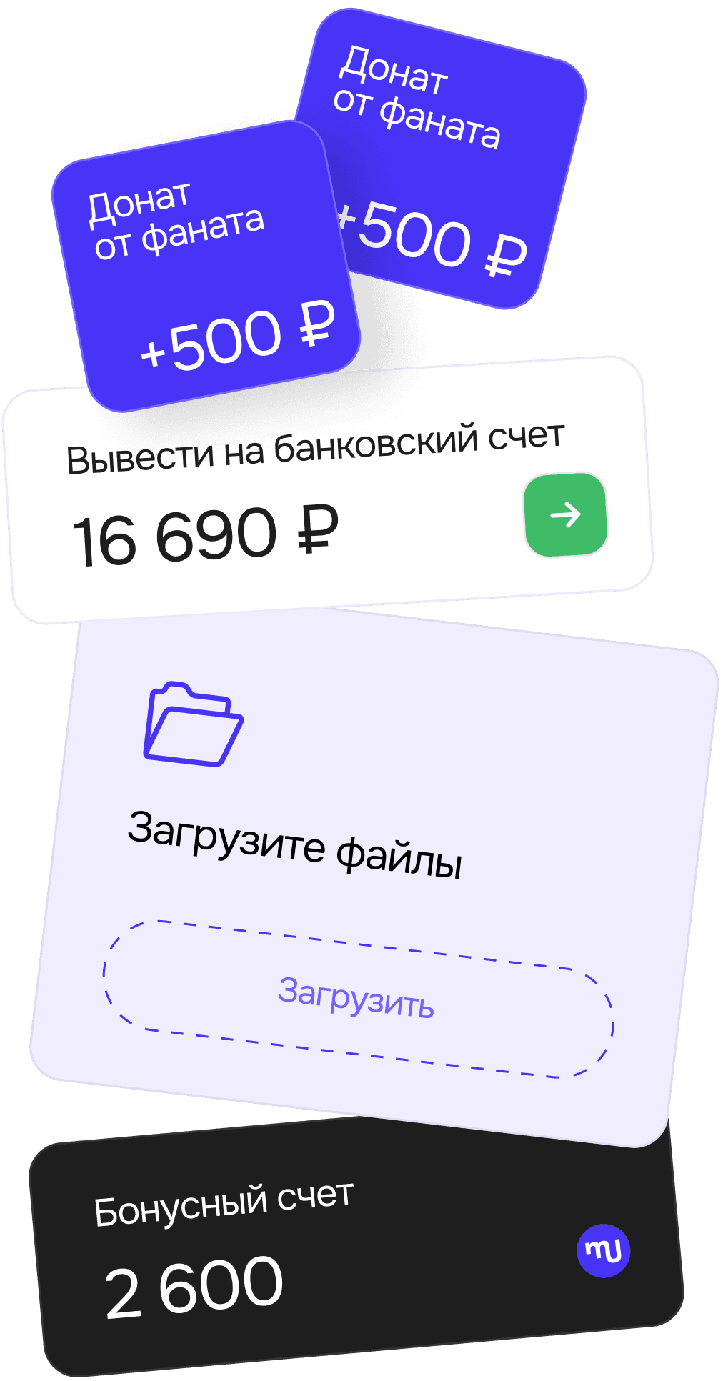 Интерфейс личного кабинета Muzeeq